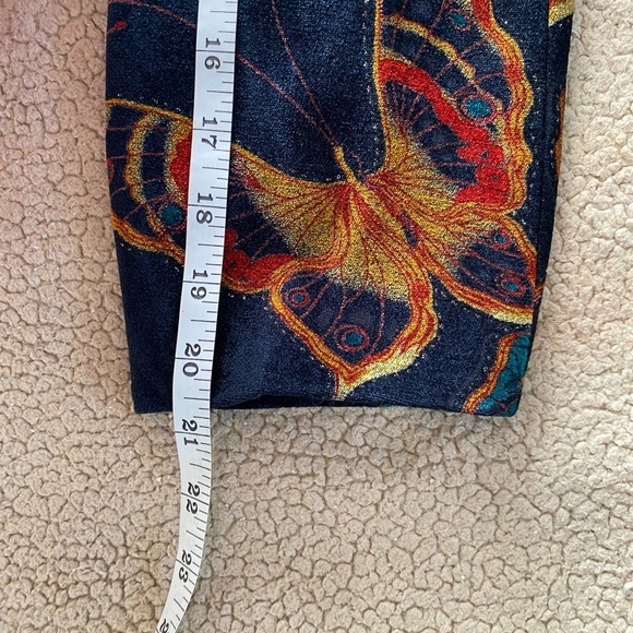 Butterflies Print Jacket Blazer Lining Chinese Buttons and Round Neck Collar - Picture 8 of 9